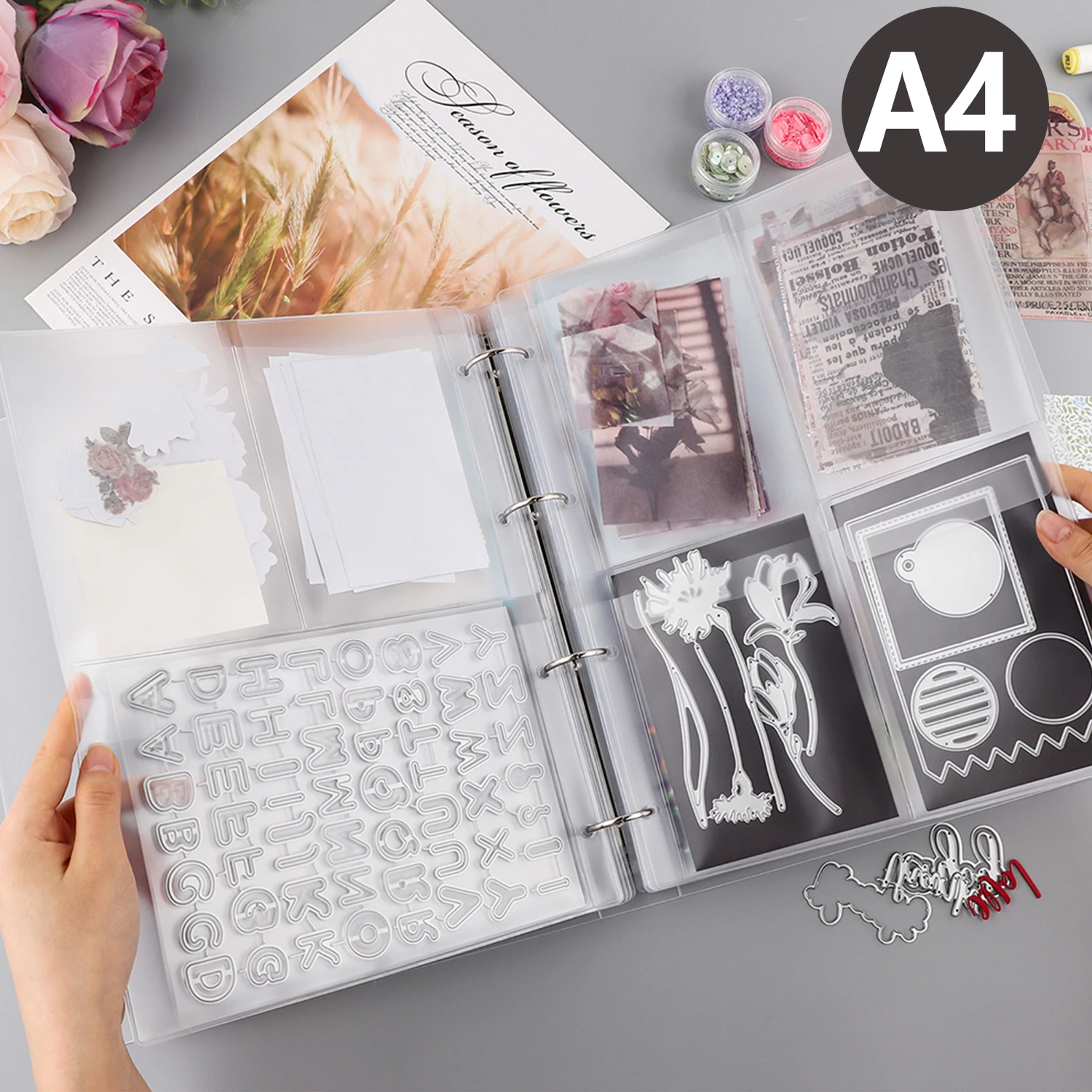 Classeur De Rangement Transparent Pour Dies De Découpe Et Tampons - Organisation Atelier Scrapbooking