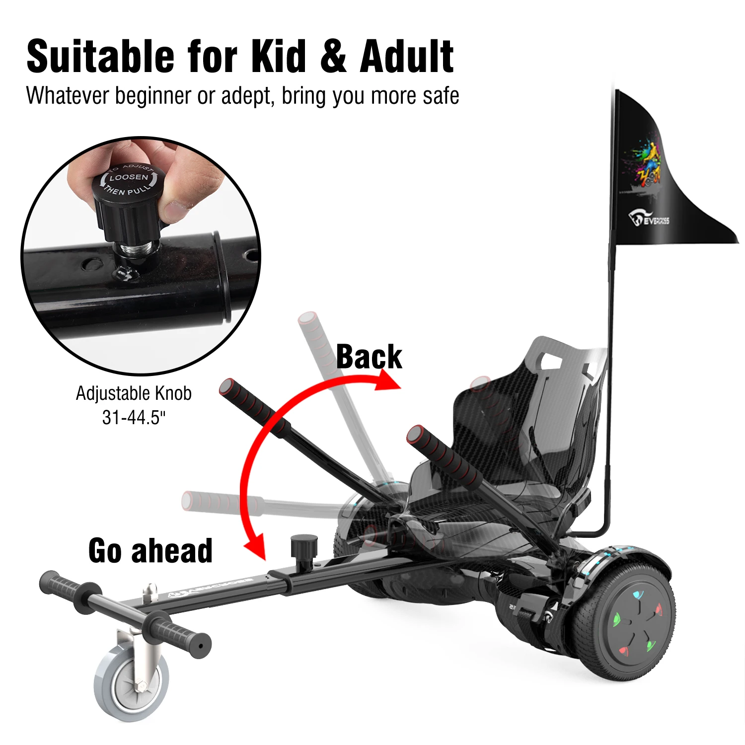 EVERCROSS Hoverboard for Kids, Self Balancing Scooter with Seat