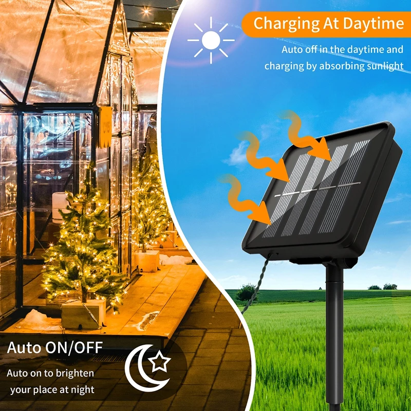 Solar String Lights Outdoor LED Waterproof Solar Power Christmas Garland Lights For Xmas Tree Wedding Party Decor decorative lights led string lights led fairy lights string lights