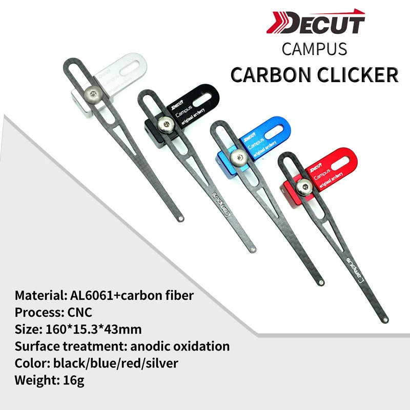 

Decut CAMPUS Archery Bow Clicker Aluminum + Carbon Fiber Arrow Clicker Signal Sheet for Right Hand Recurve Bows