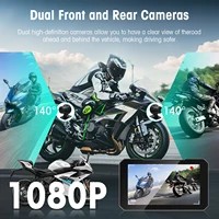 Touch Screen Motorcycle CarPlay Screen Navigation IP67 Waterproof Display Screen Portable Motorcycle Monitor Dual Camera Record - Image 4