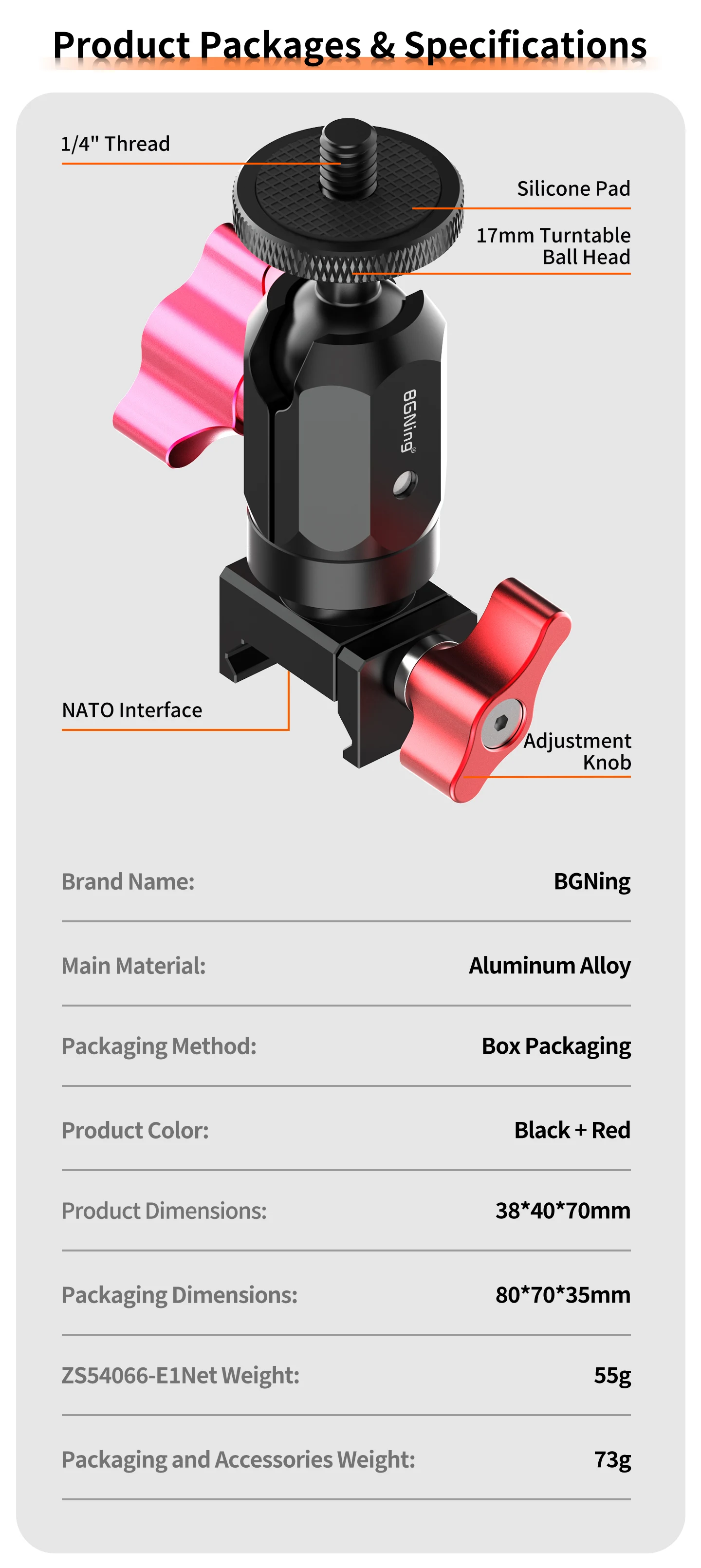 Schnellverschluss NATO-Klemme auf Magic Arm 1/4 für DJI RS 4 RS 5 Gimbal Kamerakäfig Monitorhalterung Mikrofon LED-Fill-Light-Ständer Erweiterungshalterung – Detail 7
