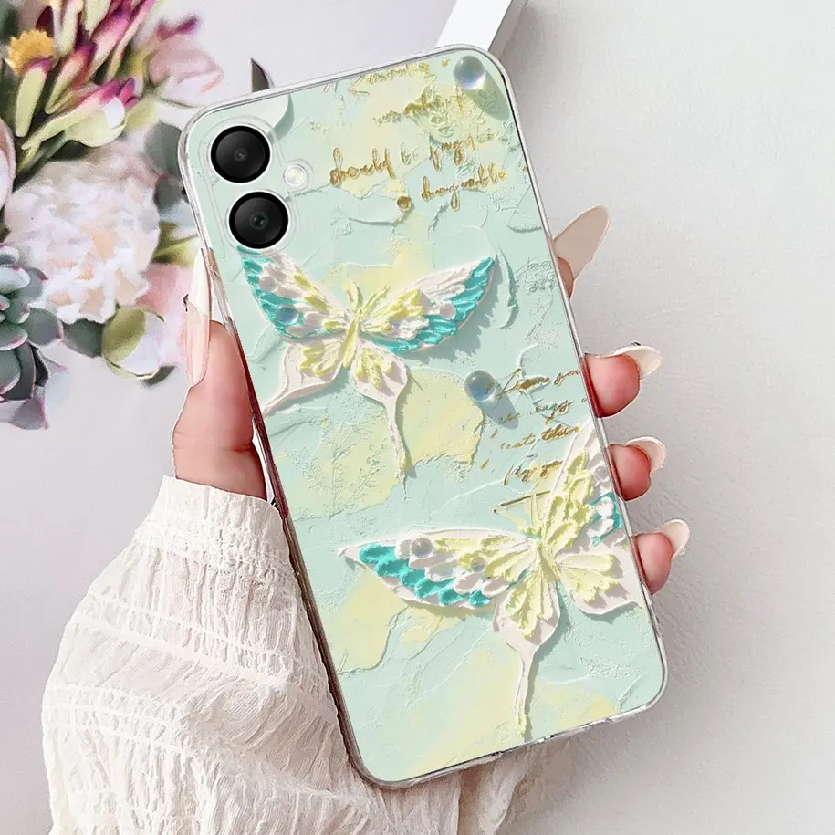 Floral Love Heart Soft Silicone Phone Case - Elegant TPU Cover