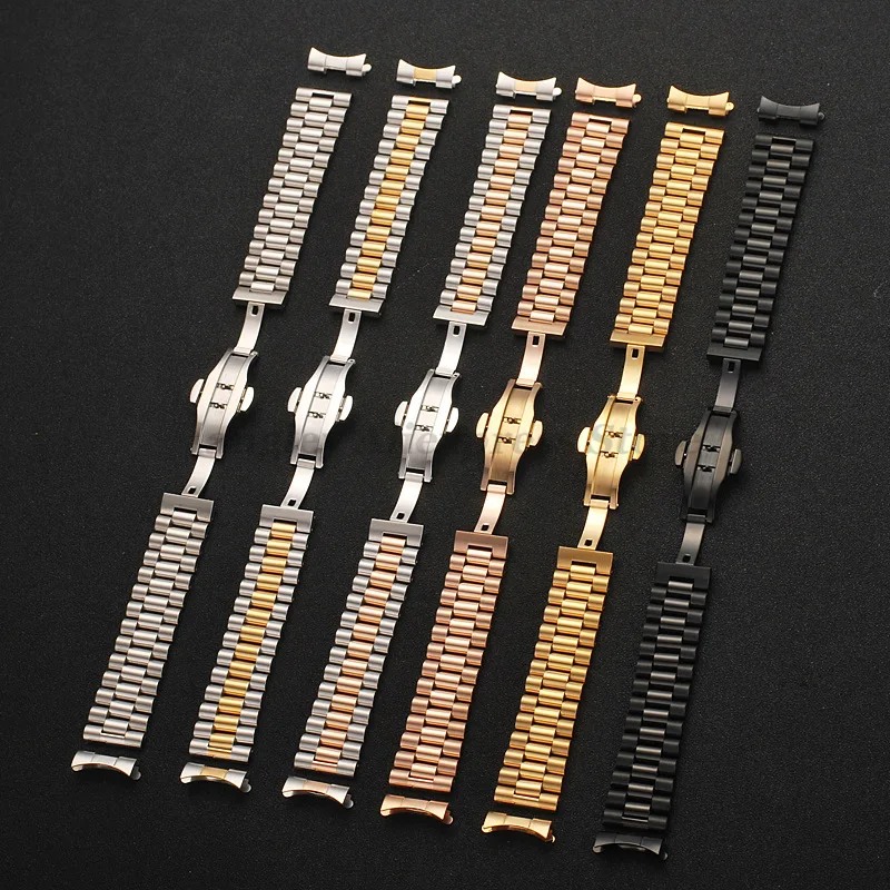 Premium Stainless Steel Watchband Replacement - Arc Interface Wristband Bracelet