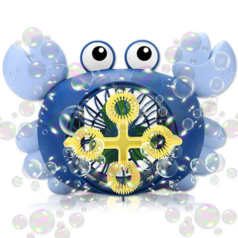 Bubble Machine Crab Bubble Machines For Children Automatic Bubble Maker Electric Fan For Boy Girl Games Garden Outdoor Gifts Toy soap bubble machine blowing bubble plate navy blue soap for children gift big dish bubble set blower maker bubble outdoor toys