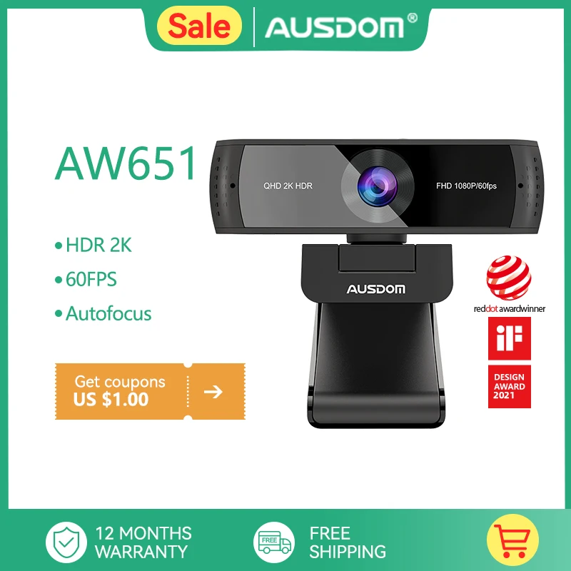 Webcam 4K 1080P 60FPS Autofocus Streaming, caméra EMEET Sfemale Live Stream  avec micros et couverture de confidentialité pour Tiktok/Prometting -  AliExpress