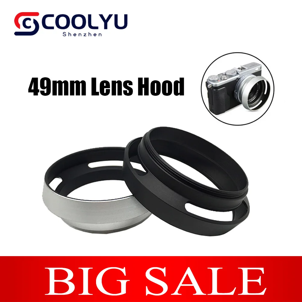 

49mm Metal Camera Lens Hood Wide-Angle Lente Protector Cover For Sony Nikon Fuji Leica Olympus Canon Eos M M1 M2 M3 M5 M6 M10