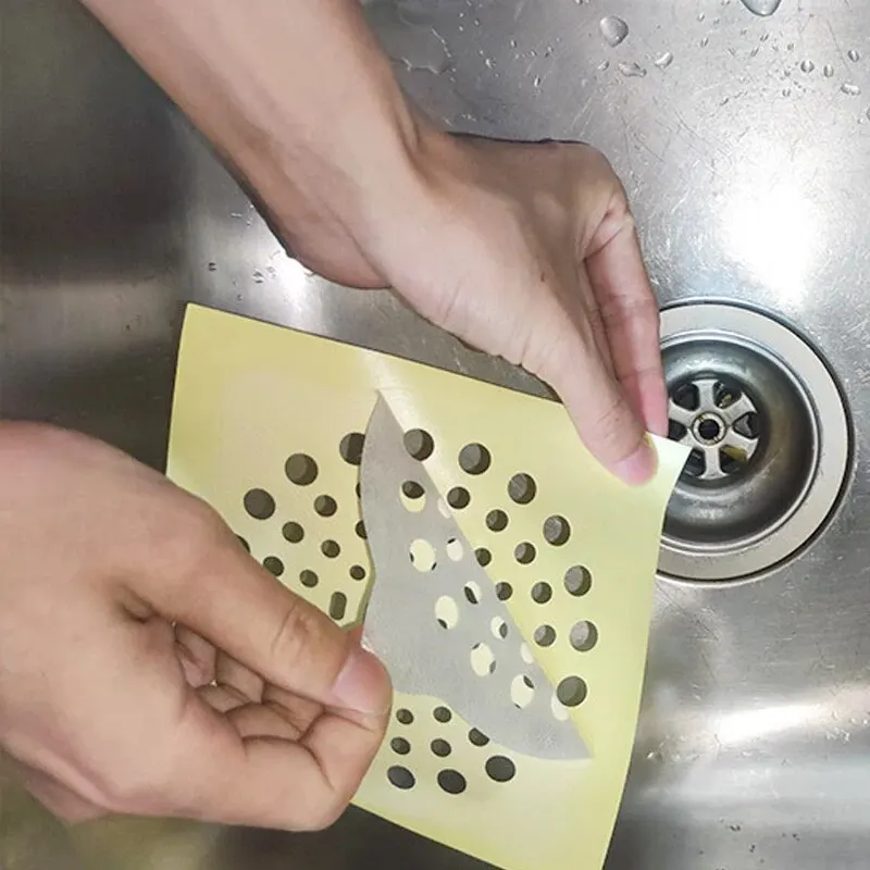 Disposable Hair Filter Stickers Kitchen Bathroom Floor Drain Stickers Non-Woven Drain Debris Filter Mesh 10/20/30pcs floor drain sticker shower drain catcher floor drain filter hair drain catcher hair drain filter floor drain hair catcher drain hair catcher floor drain hair filter