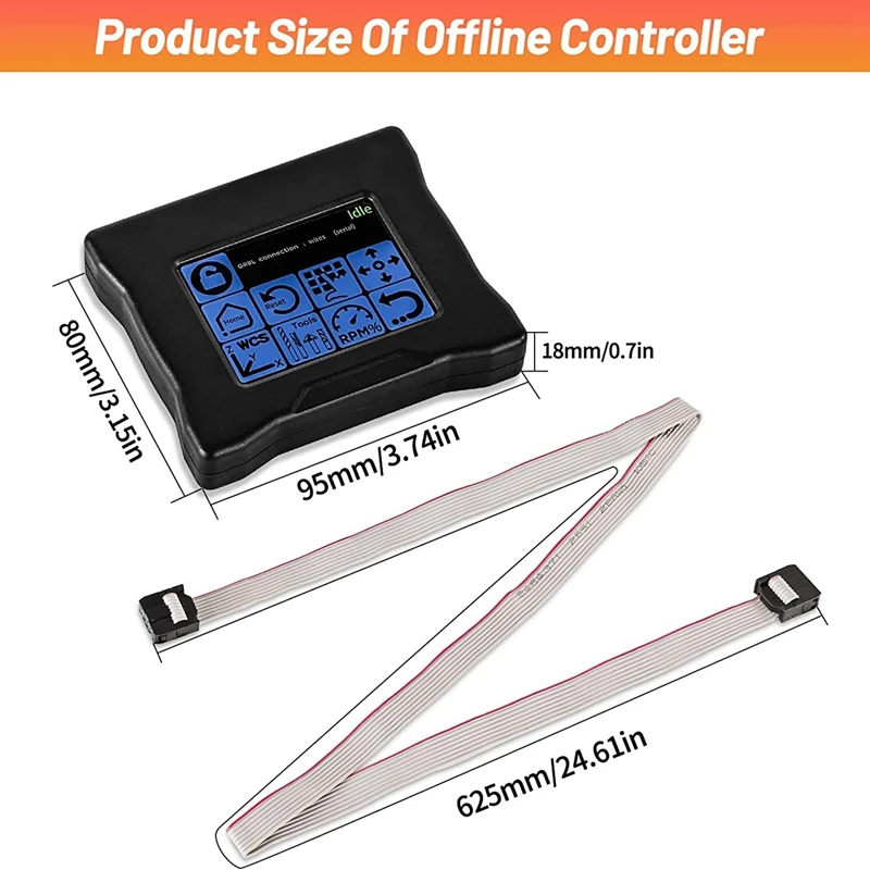 CNC Offline Controller With Touchscreen CNC Router Offline Control Module 2.8Inch GRBL Offline Controller 6