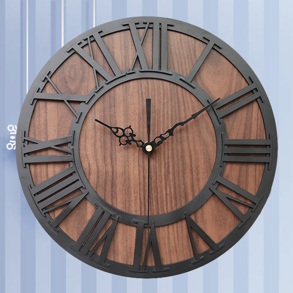 

Roman Digital Wall Clock Simulation Wooden Wall Clock Roman Number Craft Wall Clock Acrylic Wall Clock (Black Shipment without