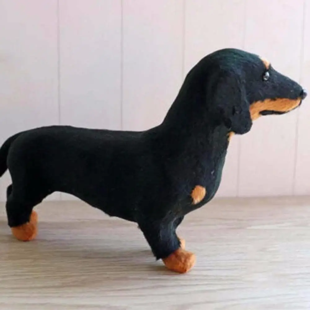 Simulation Dachshund Animal Model Stuffed Toy Pet Dog Handmade