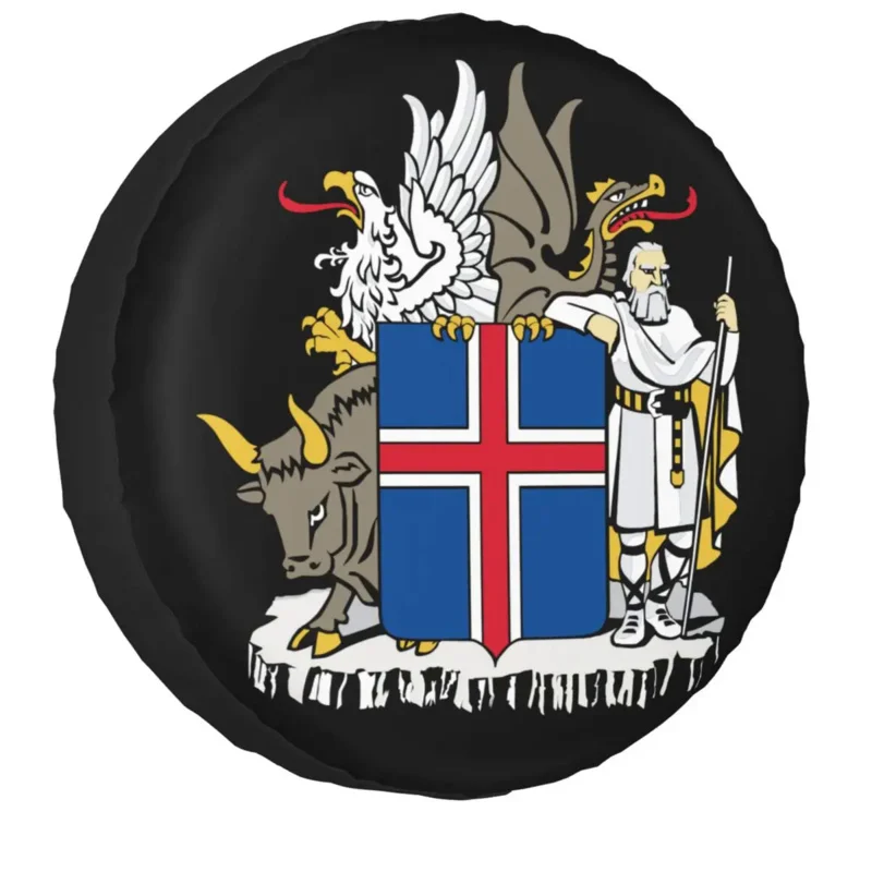 

Герб Исландии под заказ, запасная крышка для шин Jeep Wrangler 4WD 4x4 SUV, автомобильный протектор колес 14 "15" 16 "17"