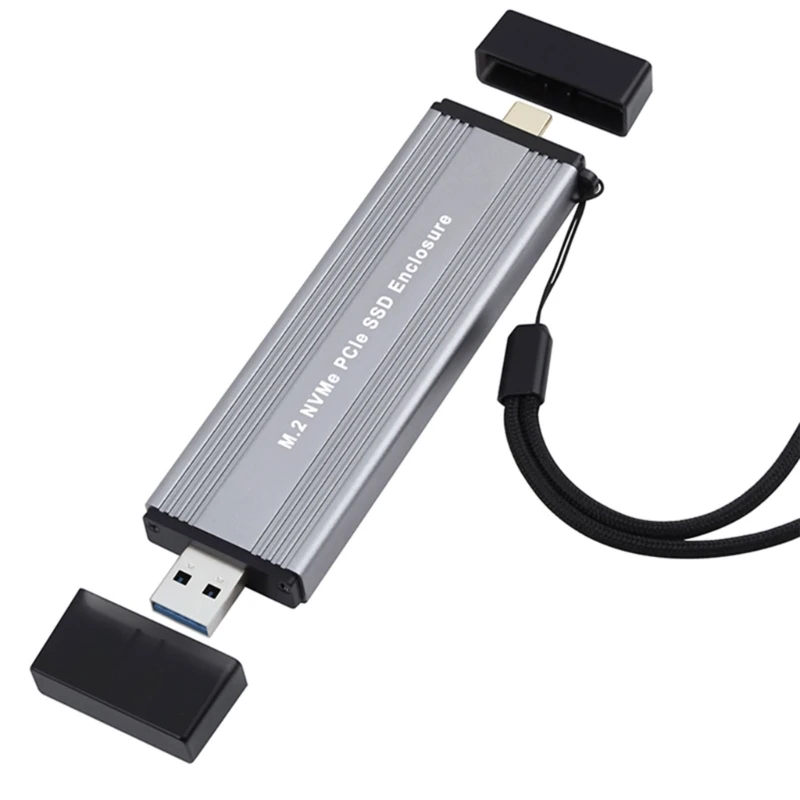 

Корпус M2 SSD Корпус NVME SSD M2 USB 3.1 USB3.2 Gen2 TypeC Корпус для жесткого диска Коробка Поддержка PCIe NVMe Алюминий