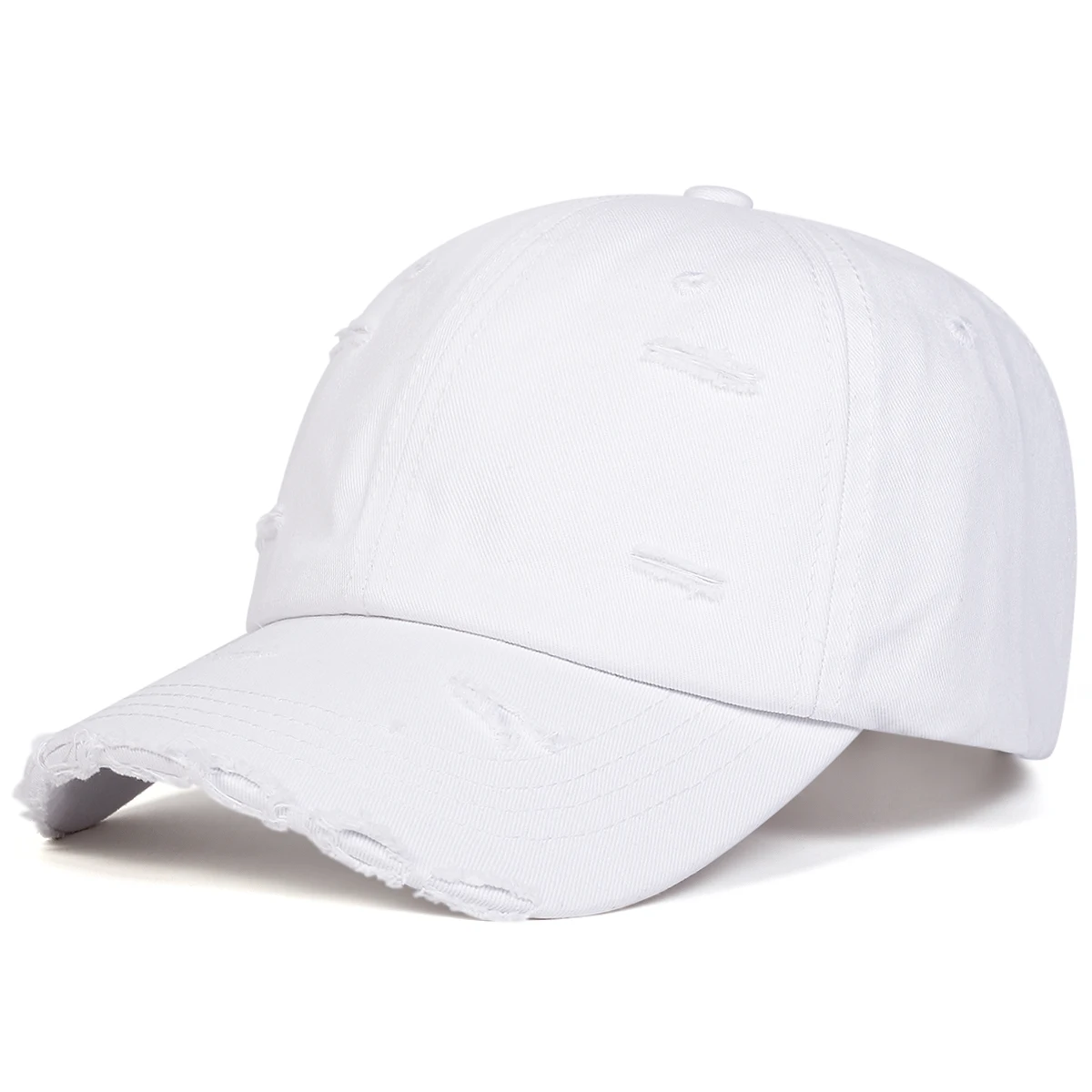 Unisex Zerrissene Jeans-Baseballkappen Frühling Herbst Outdoor Verstellbare Freizeithüte Sonnenschutzhut Sportkappe – Detail 4