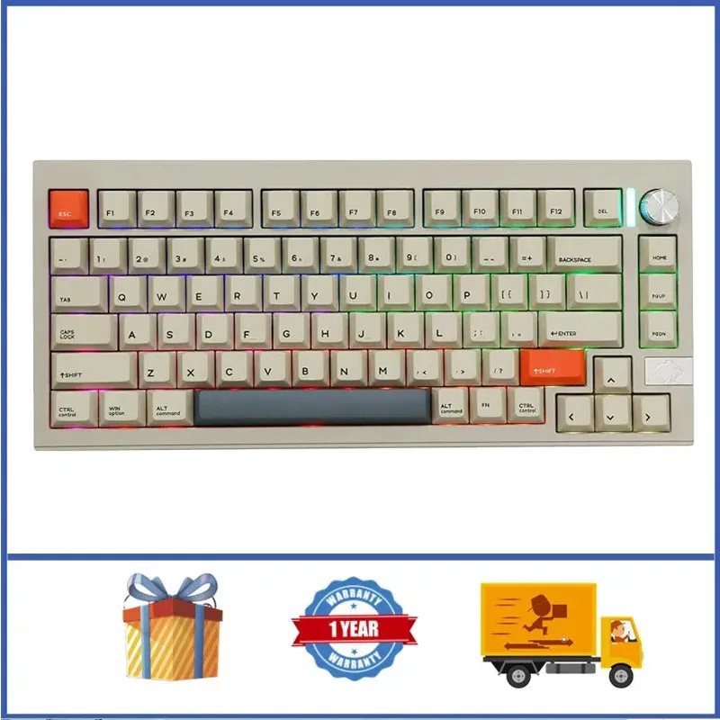 Cidoo-ワイヤレスメカニカルキーボード,Bluetooth, 2.4GHz, USB-C,v75