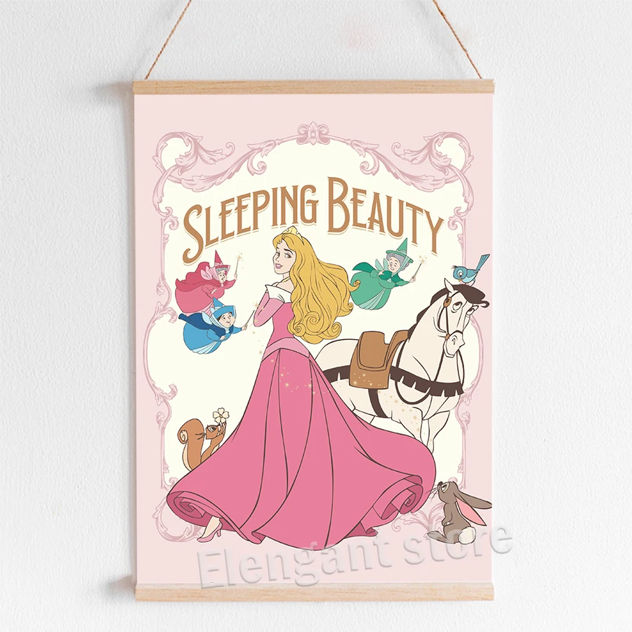 Aurora Sleeping Beauty And Cinderella Vintage Disney Princess Art