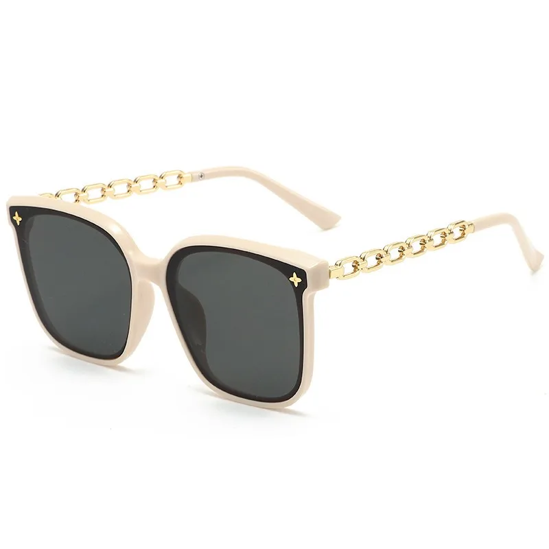 

Fashionable Large Frame Chain Sunglasses for Men and Women Street Photography UV Resistant Glasses Sunglasses Sunglasses Women