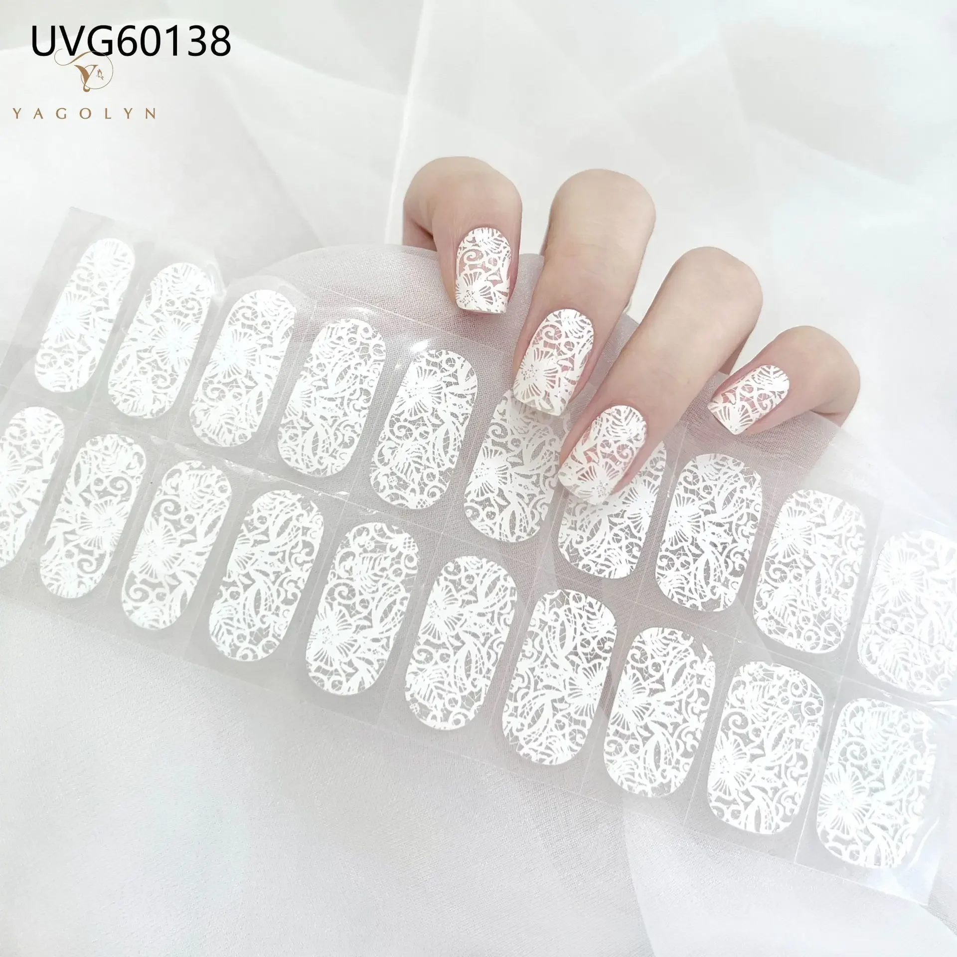 22Tips French Pink Side Semi Cured Gel Nails Wraps Adhesive Waterproof Long Lasting Gel Nail Stickers Harden In UV Lamp Need 4