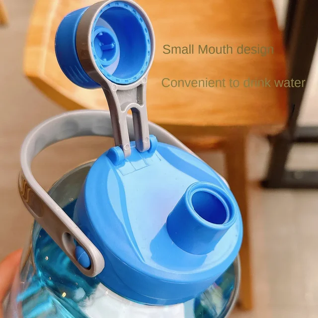 1.5/2L Large Capacity Plastic Water Bottle Outdoor drinkware And Sports Belt Handle Summer Water Bottle Camping 6