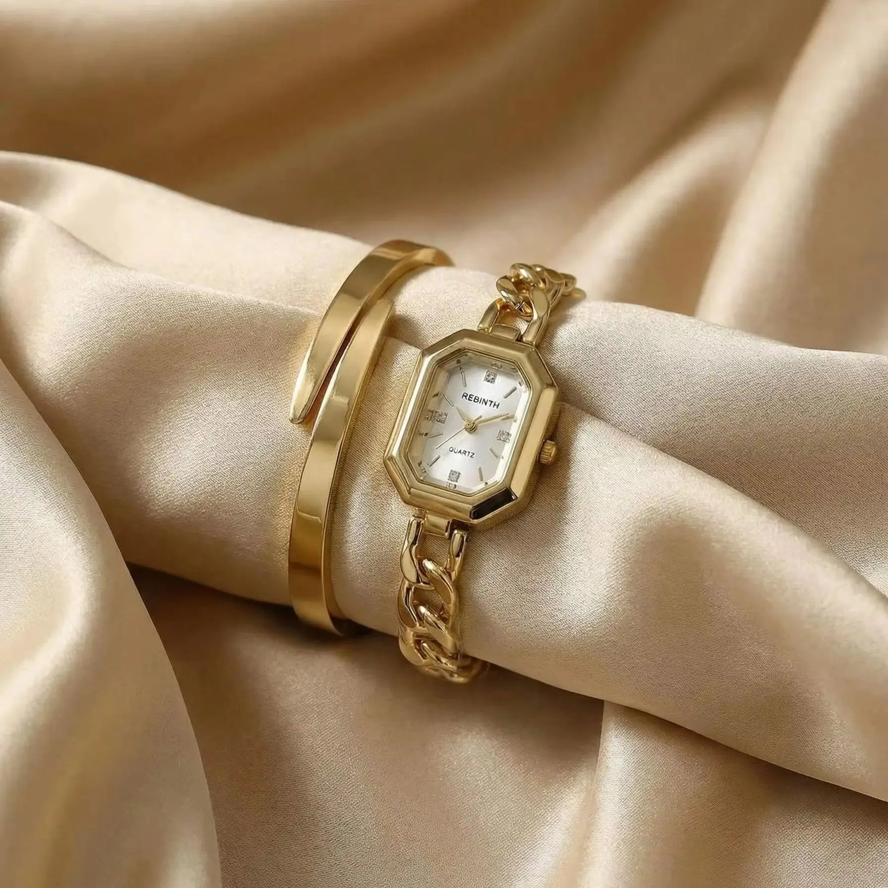 Elegant Two-Piece Bracelet & Watch Set