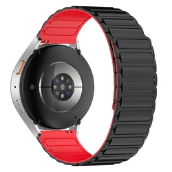 Silicone Magnetic Loop Band - 22mm Sport Strap Bracelet Wristband - 1PCS 22MM (A - Black Red)