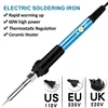 EU/US/UK Plug 60W Electric Soldering Iron Adjustable Temperature Multifunctional Welding Solder Rework Station Heat Repair Tools 1
