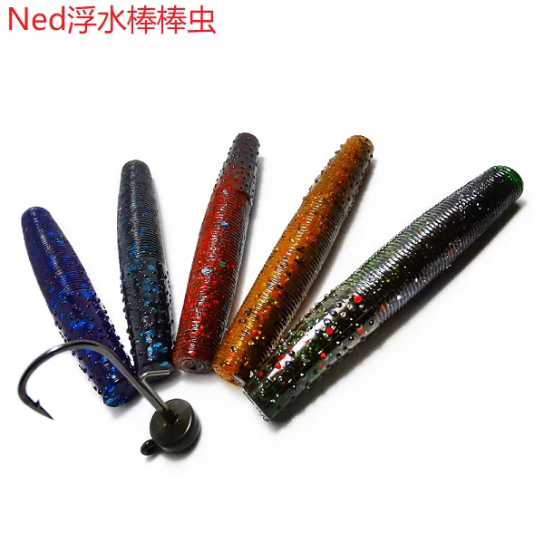 

Оригинальная американская однорыболовная плавающая Удочка из ТПР, червячная неоновая рыболовная группа, тонкая мелкая дорога, Мягкая приманка 2,75 дюйма