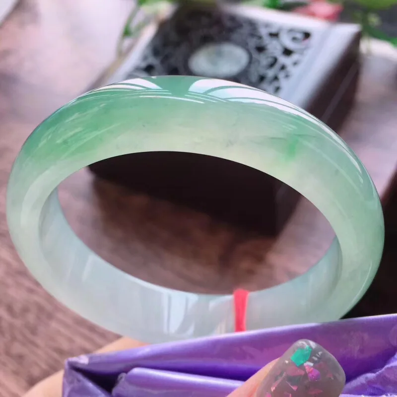 

Zheru Jewelry Natural Myanmar Jade 54mm-62mm bracelet exquisite princess bracelet send girlfriend send mom