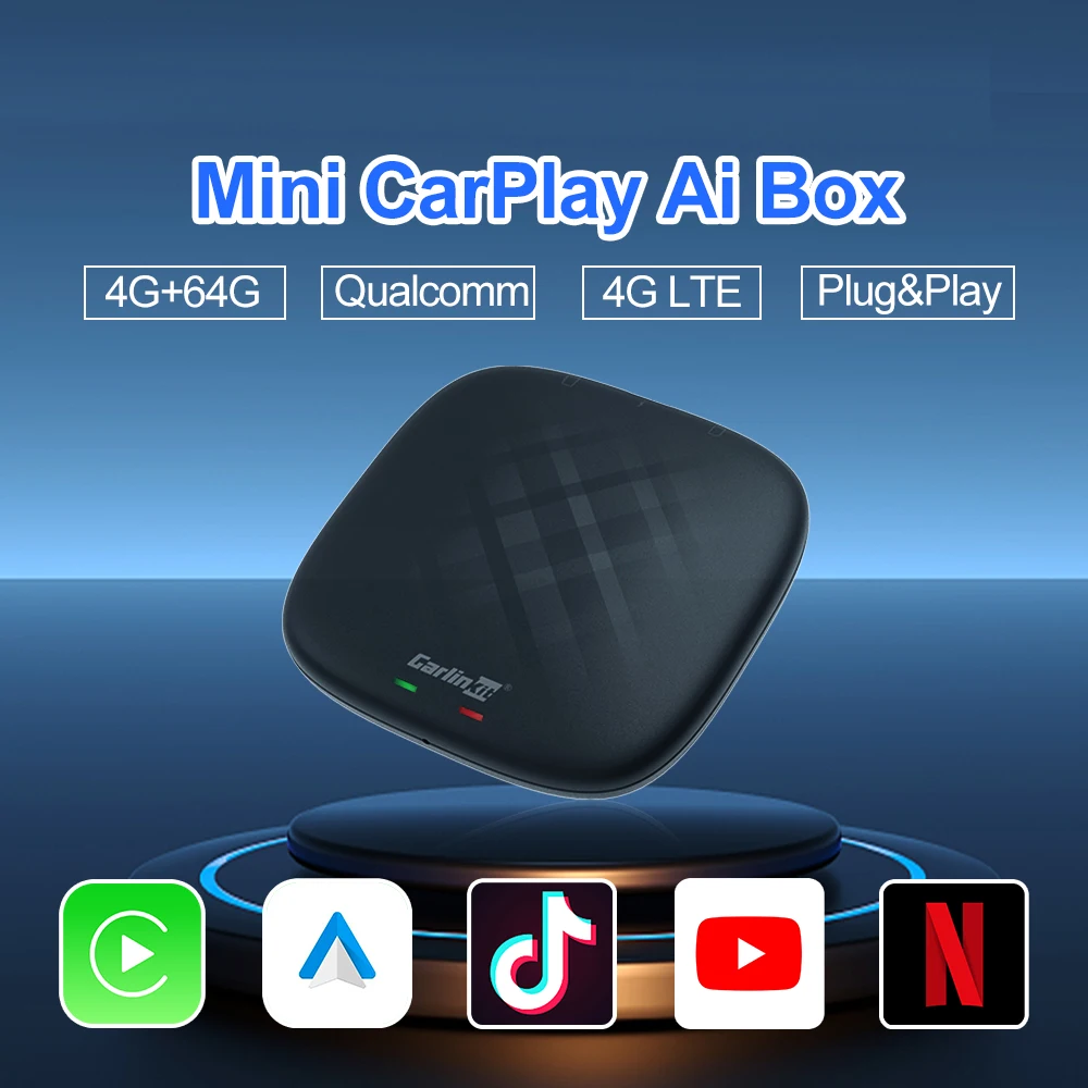 2023 Carlinkit ȵ̵ Ai ڽ ̴ ȵ̵ ڵ  Carplay ȵ̵ ڵ Ƽ̵ ÷̾ 4 + 64G Mirrorlink Netflix Youtube