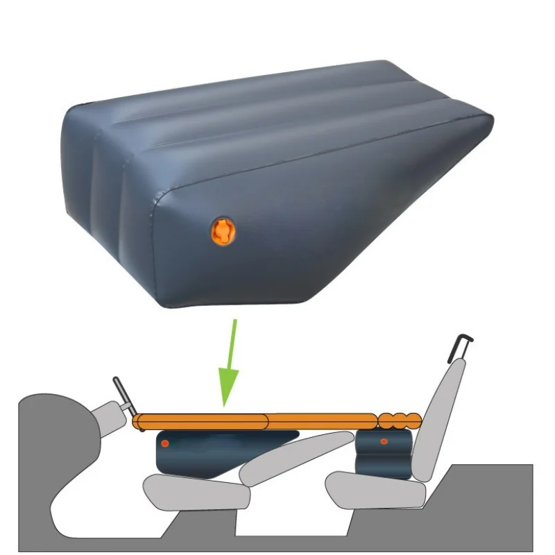 Car Inflatable Mattress Gap Pad Travel Bed Flat Front Seat PVC Slope Pad Air Mattress Bed Inflatable Couch Car Sleeping