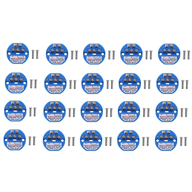 

20X RTD PT100 Temperature Transmitter DC24V Minus 50 - 100 Degree Output 0-10V