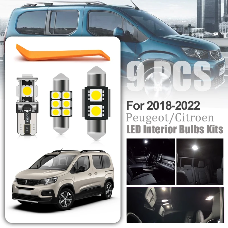 Per Peugeot Rifter Citroen Berlingo Iii Per Toyota Proace City Opel/Vauxhall Combo E Fiat Doblo Kit Luce Interna A Led Bianca