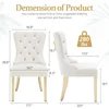 Dining Chairs Set of 6, Luxury Velvet Tufted Legs & Nailhead Trim, Back Lion Head Pull Ring & Rhomboid Pattern, Kitchen Chairs 2