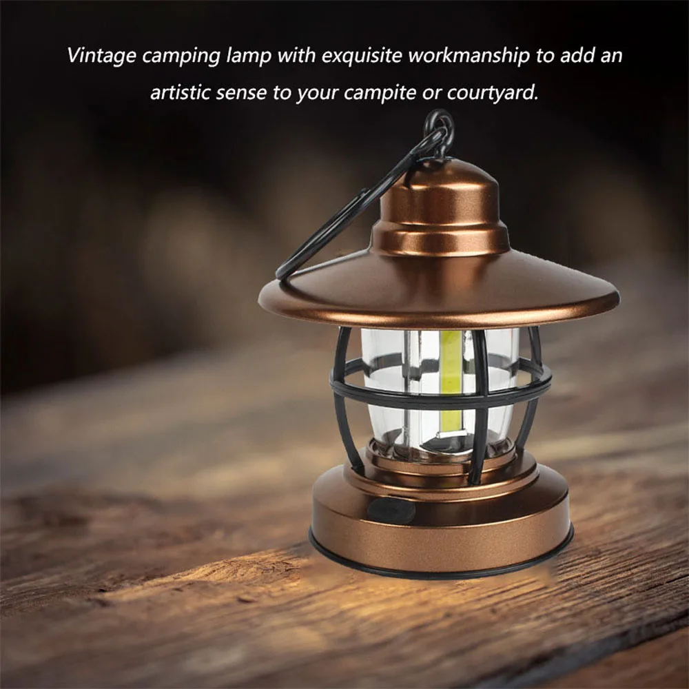 Led Retro Portable Lantern Outdoor Camping Light Vintage Lantern Led ...