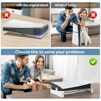 For PS5/PS5 Slim Console Holder PS5 Slim Horizontal Bracket PS5 Base Stand For Playstation 5 Disc & Digital Editions Accessories - Image 6