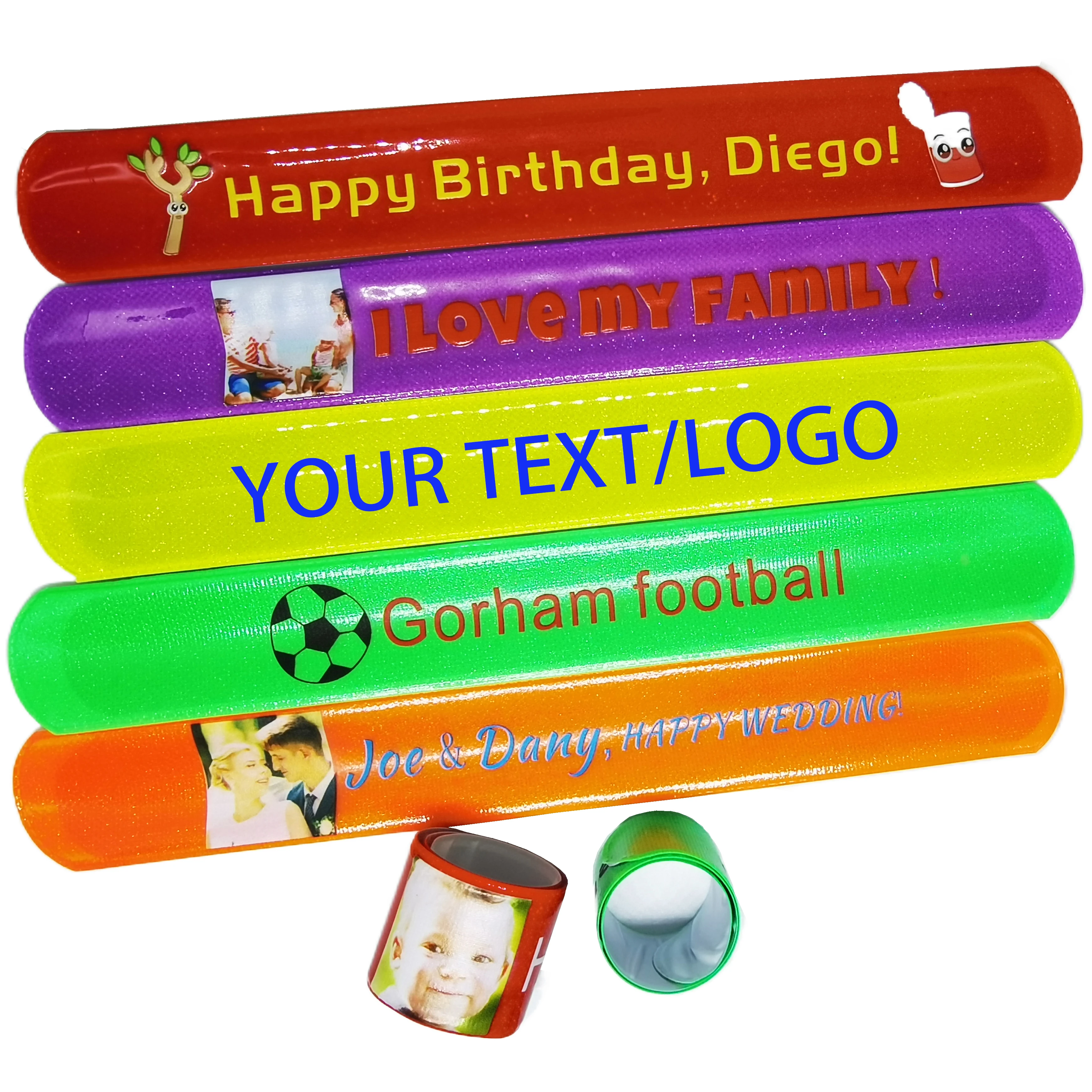 50Pcs Custom Slap Bracelets Personalized Logo Wristbands Bulk for Party Favors, Birthday, Classroom Rewards, Events, Fundraisers vintage mini paper envelopes diy wedding party events supplies envelopes for letter paper office supplies invitation card cover