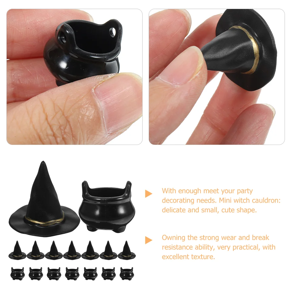 Décor D'Halloween, Infusion De Sorcières, Plateau De Sorcière, Décoration D'Halloween, Mini Chaudron De Sorcière, Balai De Sorcière, - France