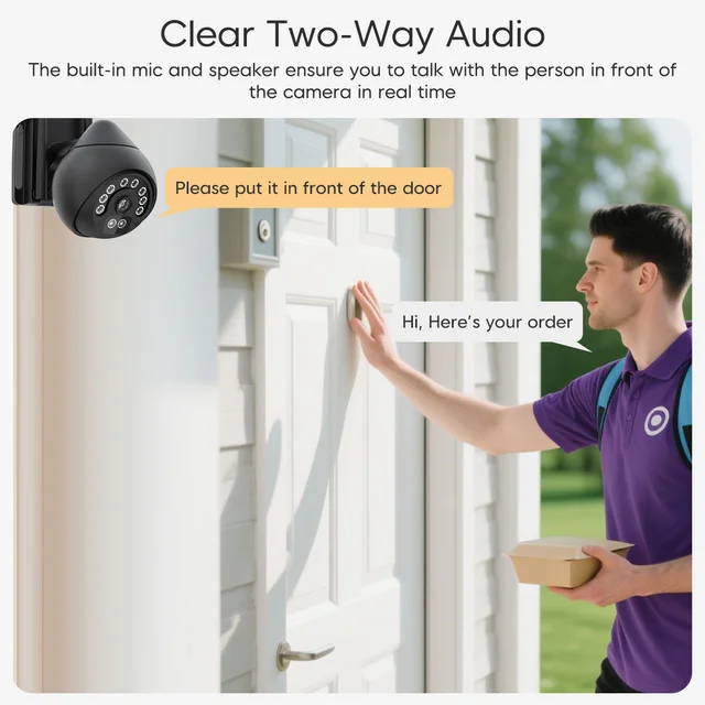 VSTARCAM 4MP Security Camera Outdoor, 2.5K HD, 360 View, PTZ, Motion& Siren, 2-Way Audio, Full Color Night Vision, Waterproof 4