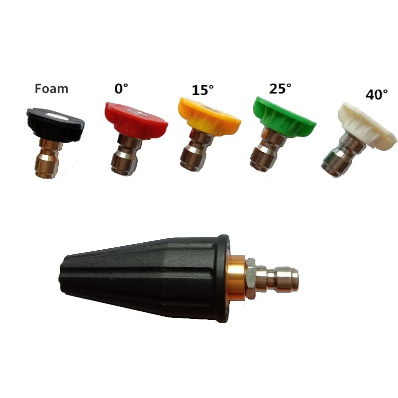 

Turbo Nozzles Sprayer Rotray Pivoting Coupler Jet Sprayer For Quick Connector 1/4" Car Pressure Washer Accessory