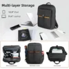 Heroic Knight Business Laptop Backpack 15.6" Men Waterproof Fashion Magnetic Flap Travel Backpack Trekking Casual Backpack Black 5