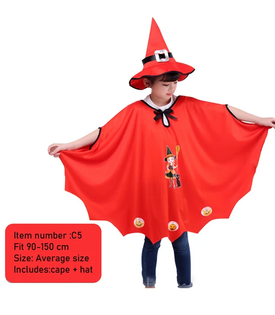 Costumes de cosplay d'Halloween pour enfants avec chapeaux et pistolets,  cape, services.com Jack, Everak noir et rouge, accessoires de fête, 7,5 -  AliExpress