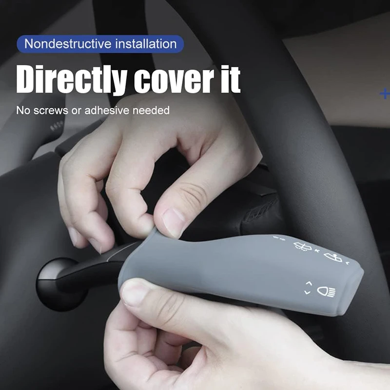 Steering Lever Cover for Tesla Model 3 Model Y Full Protection Silicone Gear Shift Cover Accessories