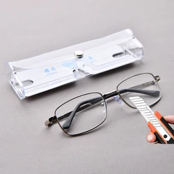 High - Definition Glass Lens Reading Glasses - Comfortable Presbyopic Eye Protection for Men and Women (Silver)