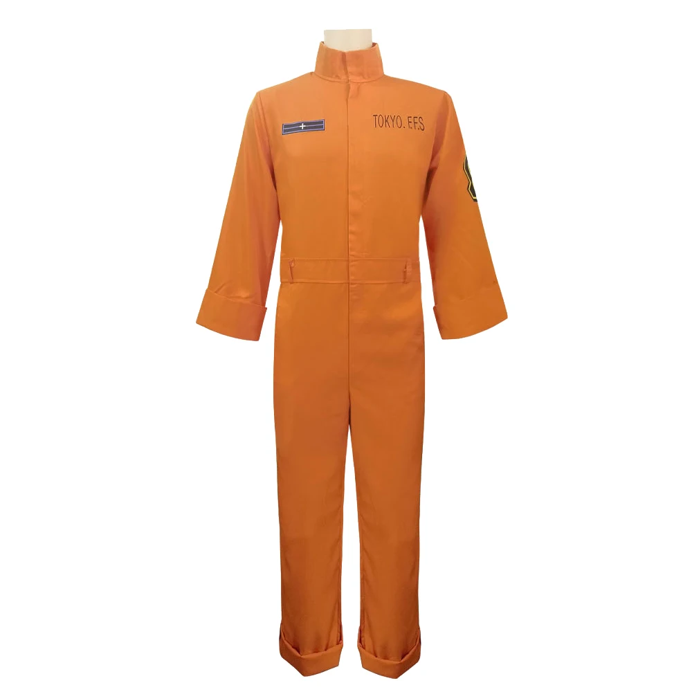 

Anime Fire Force Tamaki Kotatsu Cosplay Costume Uniform Adult Women Men Orange Jumpsuits Halloween Party Performance Outfits