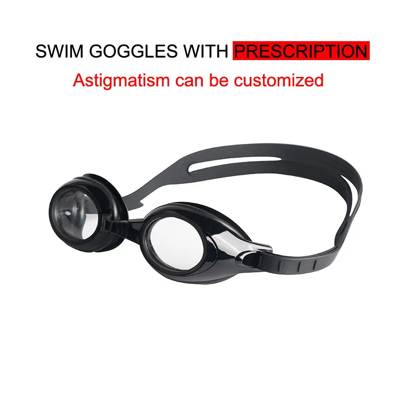 Gafas de natación ópticas para miopía con astigmatismo recetado hombres  mujeres gafas de natación impermeables antivaho - AliExpress