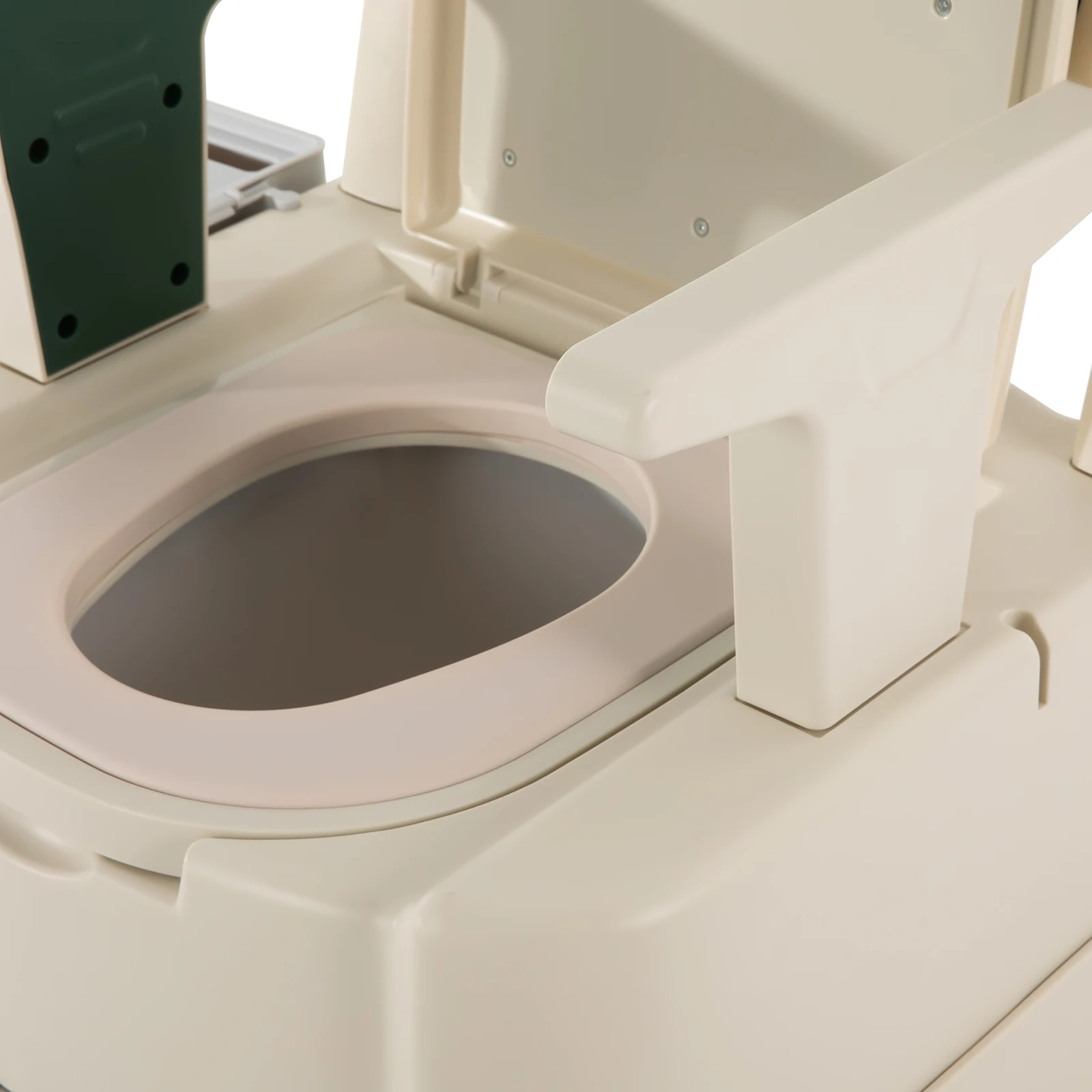 Durable Portable Bedside Commode with 440.92 lbs Capacity, Non-Slip Feet, Sensor Light for Safety, Easy-to-Use Inner Bucket, 3