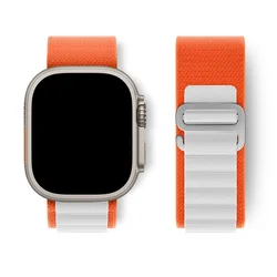 Durable Alpine Loop Nylon Trail Bracelet Watch Band Strap - 38mm - 40mm - 41mm (Starlight orange 06)
