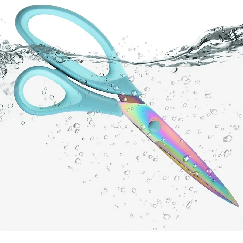 3PCS 컬러 티타늄 사무실 재단사 가위 컬러 티타늄 도금 수제 가위 가정용 봉제 가위 세트