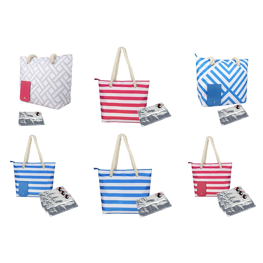 Beach Wine Tote Bag Purse Carrier 2000ml Large Capacity Outdoor Wine Cooler Bag For Travel Restaurant Dinner