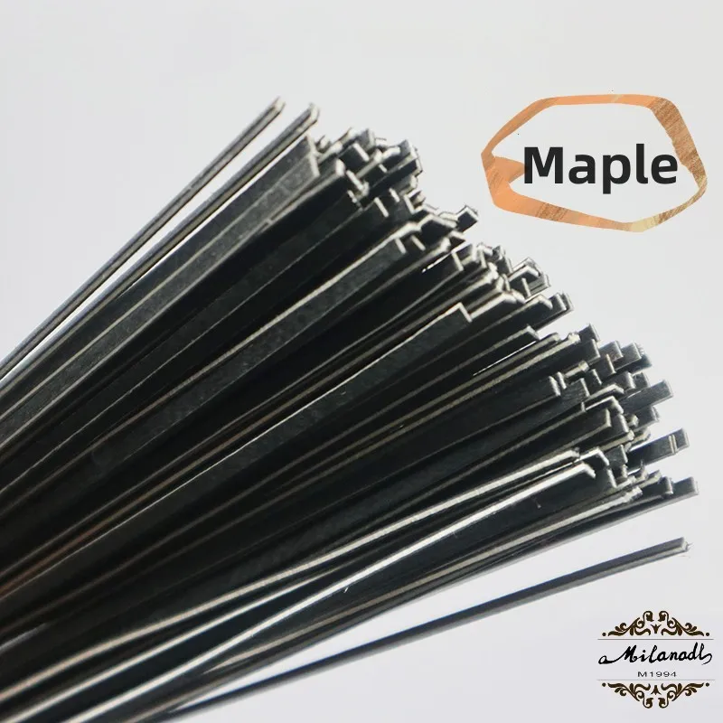 100pcs Maple Wood Violin/Viola/Cello Purflings 1.2/1.3/1.8mm,Viola/Violin Black White Strips